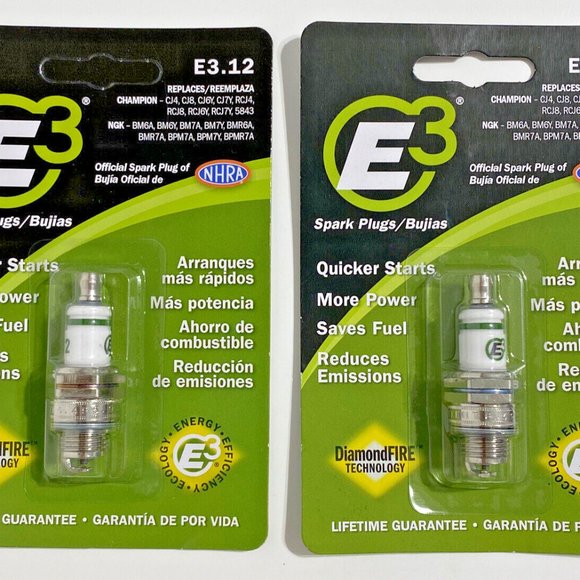 E3 Spark Plugs Other - (2) E3 Spark Plugs E3.12 Small Engine Lawn & Garden Diamond Fire Technology NEW